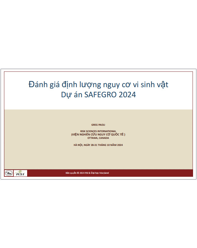 Đánh giá định lượng nguy cơ vi sinh vật